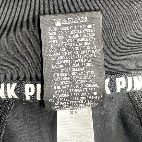 5/$25 VICTORIA’S Secret PINK Black Half Zip Mock Neck Long Sleeve Top XS - Picture 4 of 9